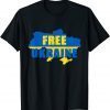 Free Ukraine Ukrainian Flag Ukraine Map I Stand With Ukraine 2022 T-Shirt