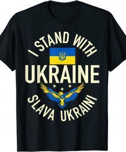 T-Shirt Support Ukraine I Stand With Ukraine Ukrainian Flag Patriot