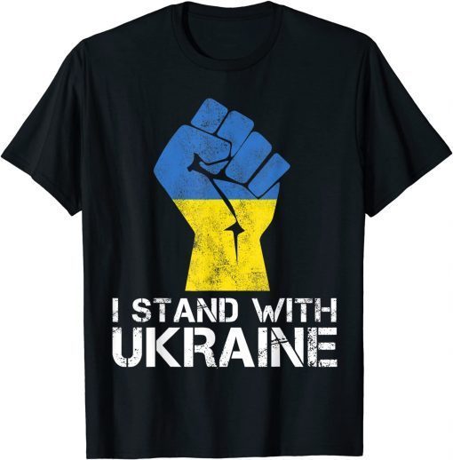 I Stand With Ukraine Flag Support Ukrainian Classic Shirt