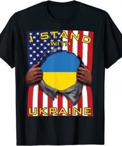I Stand With Ukraine Support Ukrainian Lover Ukrainian Flag Classic Shirt