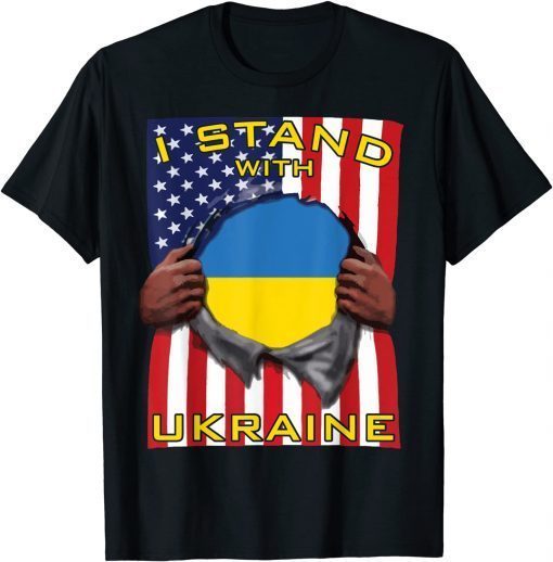 I Stand With Ukraine Support Ukrainian Lover Ukrainian Flag Classic Shirt