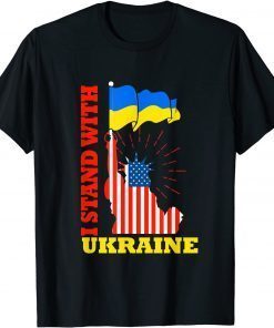 Proud Ukrainian American Flag I Stand With Ukraine Support Classic Shirt