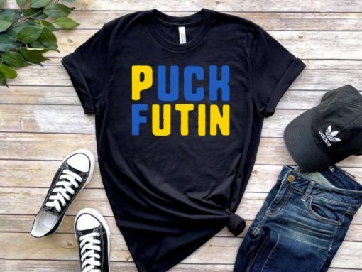 Puck Futin, No War Ukraine Stand With Ukraine Tee Shirts