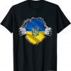 Super Ukrainian Heritage Proud I Stand With Ukraine Flag Gift T-Shirt