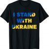 Support Ukraine I Stand With Ukraine Ukrainian American Flag Gift Shirt