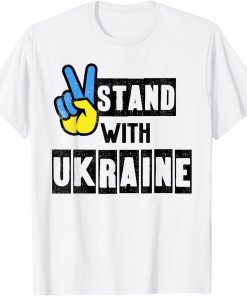 Support Ukraine I Stand With Ukraine Ukrainian Flag 2022 Shirt