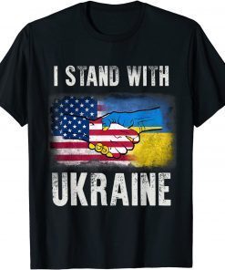 Support Ukraine I Stand With Ukraine Ukrainian Flag Us Classic Shirt