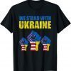 Support Ukraine We Stand With Ukraine Ukrainian Flag Unisex Shirt