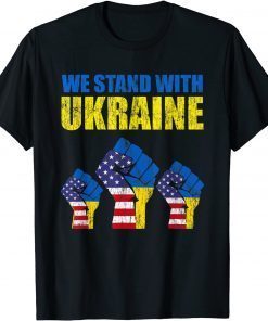 Support Ukraine We Stand With Ukraine Ukrainian Flag Unisex Shirt
