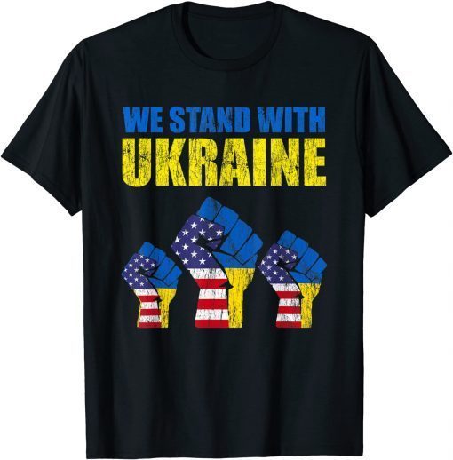 Support Ukraine We Stand With Ukraine Ukrainian Flag Unisex Shirt