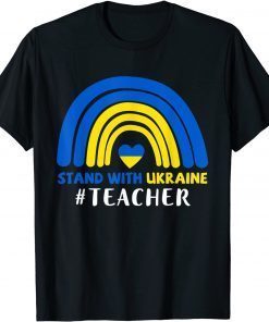 T-Shirt Teacher Support Ukraine I Stand With Ukraine Ukrainian Flag