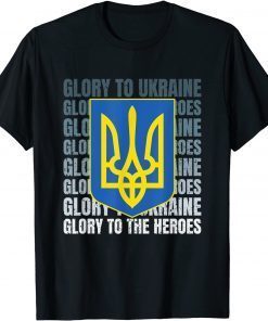 Glory to Ukraine! Glory to the heroes! - Tryzub Gerb Patriot T-Shirt