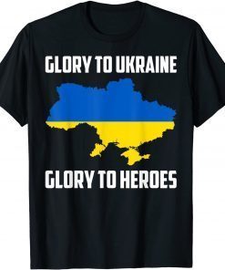 T-Shirt Glory To Ukraine Glory To Heroes Support Ukrainian People 2022