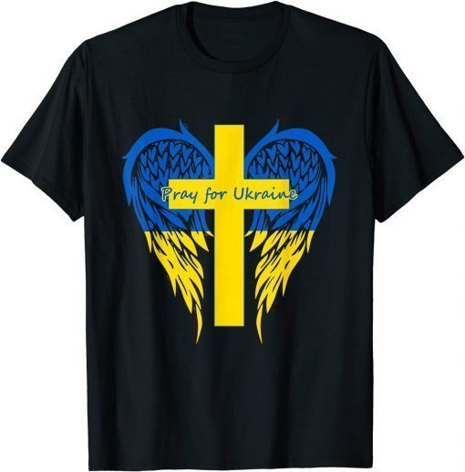 Pray For Ukraine Flag Free Ukraine I Support Ukrainian TShirt