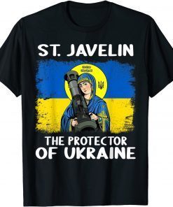 St. Javelin The Protector Of Ukraine Vintage Retro Tee Shirts