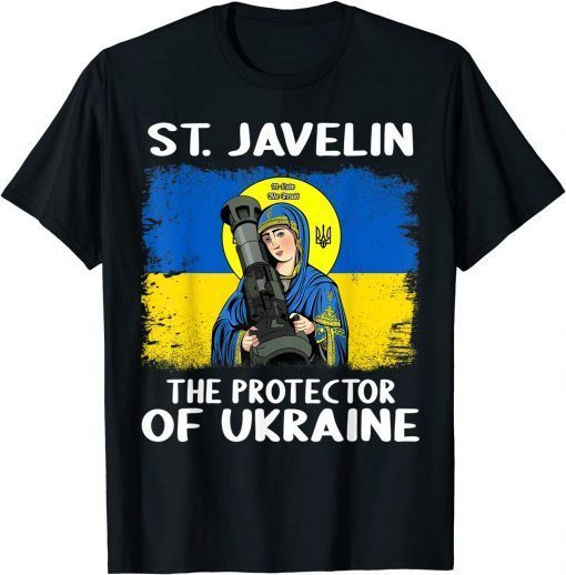 St. Javelin The Protector Of Ukraine Vintage Retro Tee Shirts