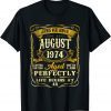 Legends Were Born In August 1974 48th Birthday Gifts T-Shirt