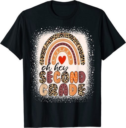 Hey Second Grade Rainbow Bleached 1st Day Of School Girls Classic T-Shirt
