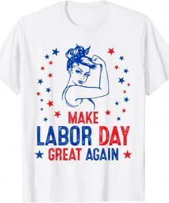 Make Labor Day Great Again Strong Girl Trump Support Vintage T-Shirt