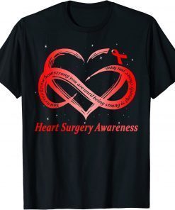 Official I Wear Red For Heart Surgery Awareness Warrior T-Shirt