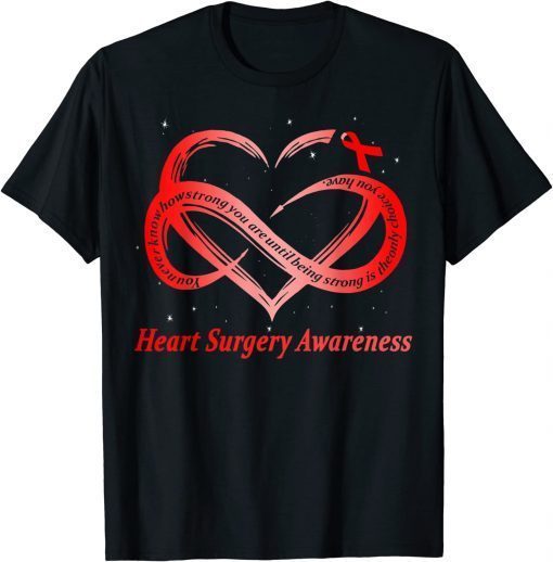 Official I Wear Red For Heart Surgery Awareness Warrior T-Shirt