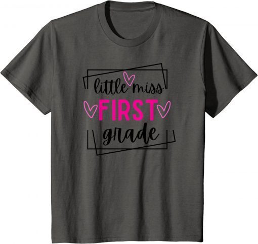 Kids Little Miss First Grade, First Day of School, Back to School Gift T-Shirt