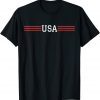 T-Shirt USA American Flag on Back Patriotic