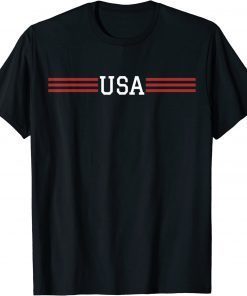 T-Shirt USA American Flag on Back Patriotic