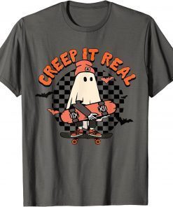 T-Shirt Creep It Real Ghost Halloween Sweating Sucks Skeleton Boys