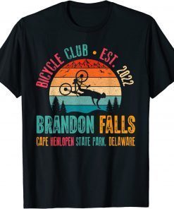 Vintage Brandon Falls Bicyle Club Retro Sun Biden Bike T-Shirt