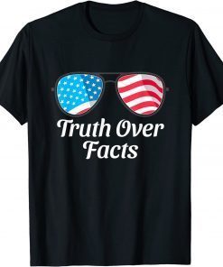 Official Biden Truth Over Facts American Sunglasses Funny Democrat T-Shirt