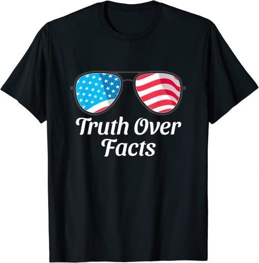 Official Biden Truth Over Facts American Sunglasses Funny Democrat T-Shirt