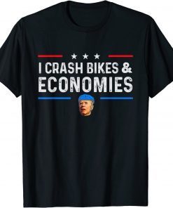 Biden Bicycle I Crash Bikes And Economies Gift T-Shirt