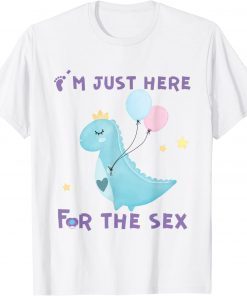 Classic Gender Reveal Pregnancy Dinosaur T-Shirt