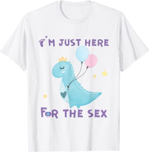 Classic Gender Reveal Pregnancy Dinosaur T-Shirt