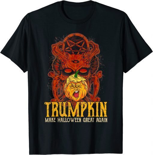 T-Shirt Trumpkin Make Halloween Great Again Skeleton Skull