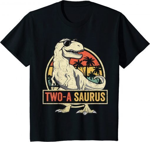 T-Shirt Kids Two a Saurus Birthday T Rex 2 Year Old Dino 2nd Dinosaur