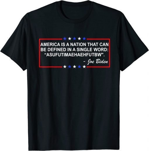 Biden America Is A Nation ... Defined In Single Word Gift TShirt