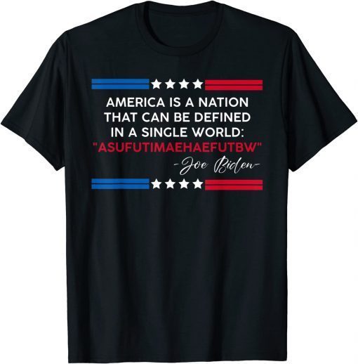 Official Biden America Is A Nation Defined In Single Word TShirt