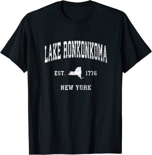 Lake Ronkonkoma New York NY Vintage Athletic Sports Design Unisex T-Shirt