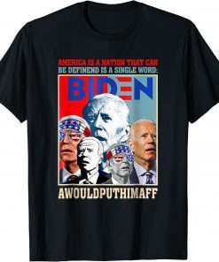 Funny America Is A Nation That Can Be Defined In Single Word Biden Tee Shirt