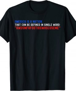 T-Shirt America Is A Nation That Can Be Defined In Single Word Biden