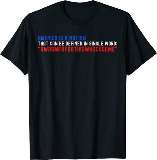 T-Shirt America Is A Nation That Can Be Defined In Single Word Biden