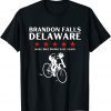 2022 Brandon Falls Delaware Funny Joe Biden Bike Riding Pro Trump T-Shirt
