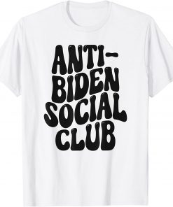 Anti Biden Social Club Biden Bike Democrat Republican USA Vintage T-Shirt