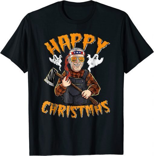 Happy Christmas Halloween Funny Joe Biden 2022 T-Shirt
