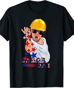 2022 Happy Labor Day Funny Trump Salt American Flag T-Shirt