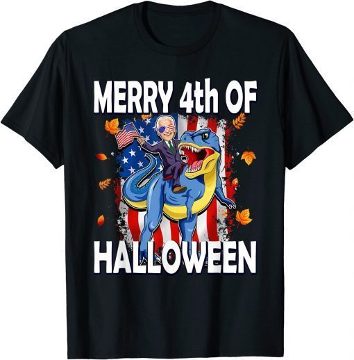 2022 Merry 4th of Halloween Biden Funny Halloween T-Shirt