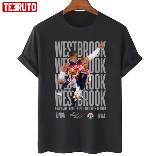 Typography Russell Westbrook NBA Basketball Vintage T-Shirt