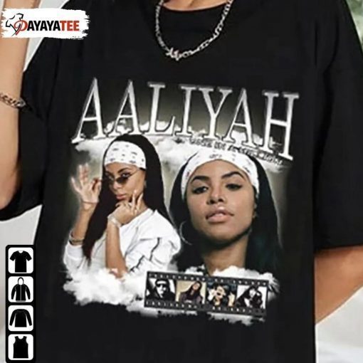 Vintage Aaliyah Rnb Shirt White Airbrush Aaliyah Queen Of Urban Pop